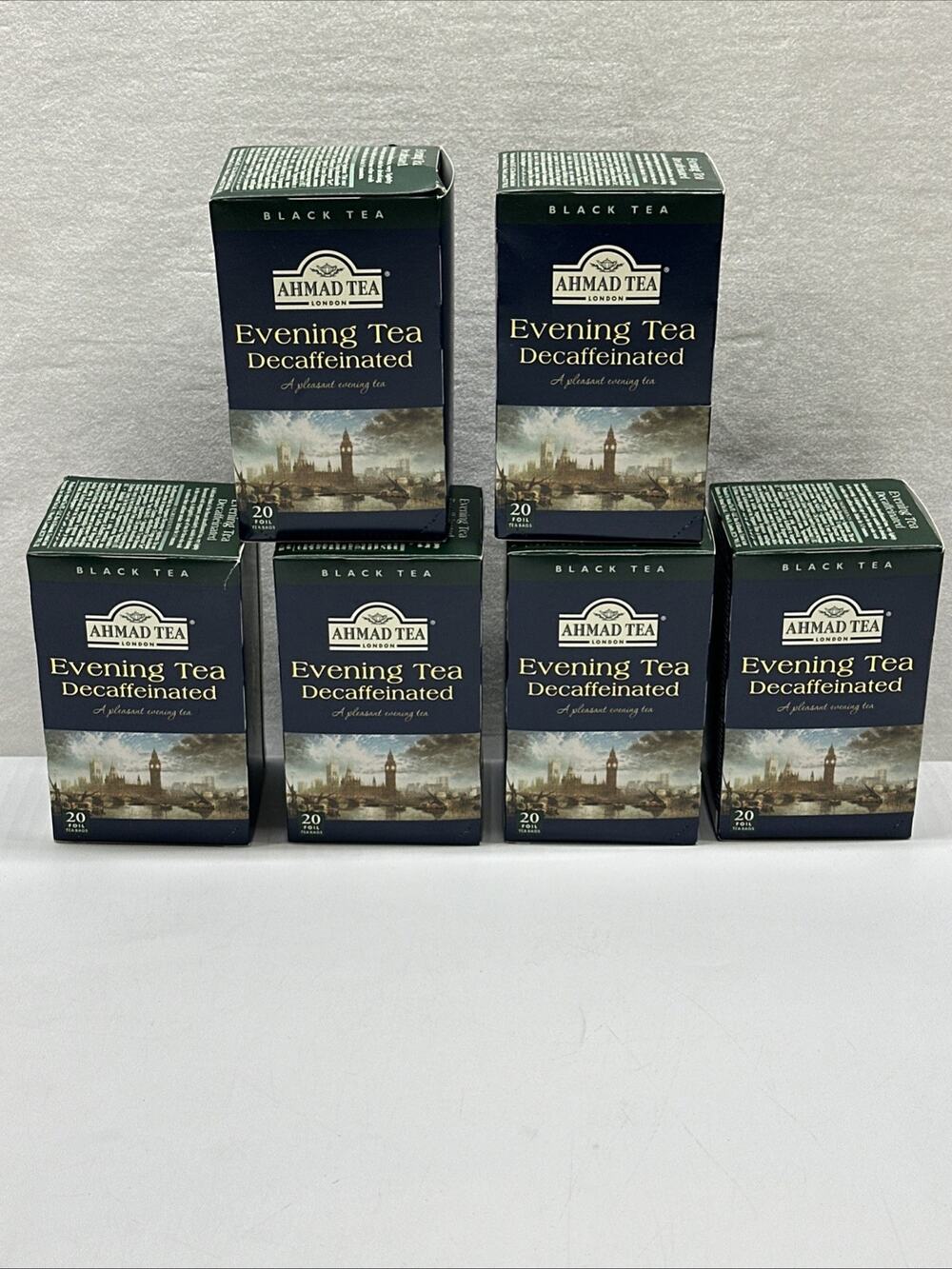 6-Ahmad Black Tea EVENING TEA DECAFFEINATED 120 Tea Bags Gourmet Tea 8/2027